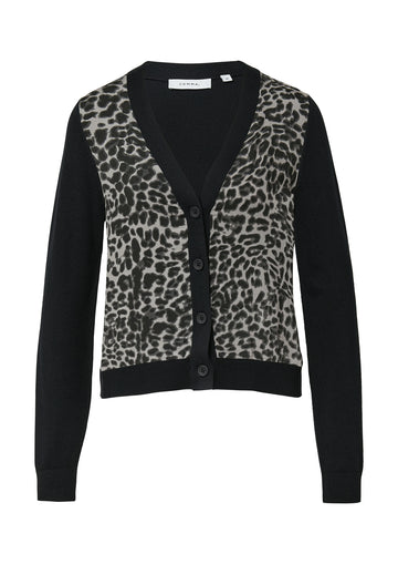 Cardigan mit Leo-Print