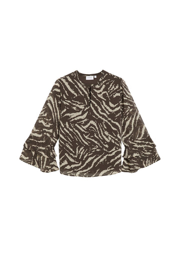 Chiffonbluse mit Volants