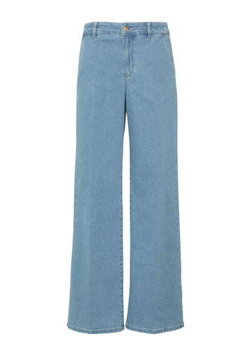 Elastische Wide-Leg-Jeans