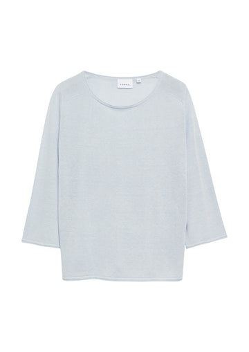 Feinstrickpullover aus Leinenmix