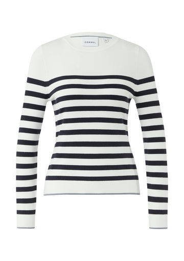 Feinstrickpullover mit Ringelmuster