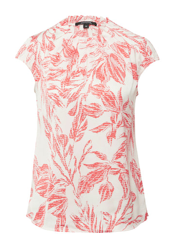 Gemusterte Satin-Bluse