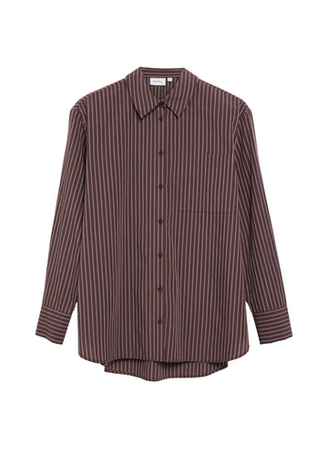 Gestreifte Popeline-Hemdbluse