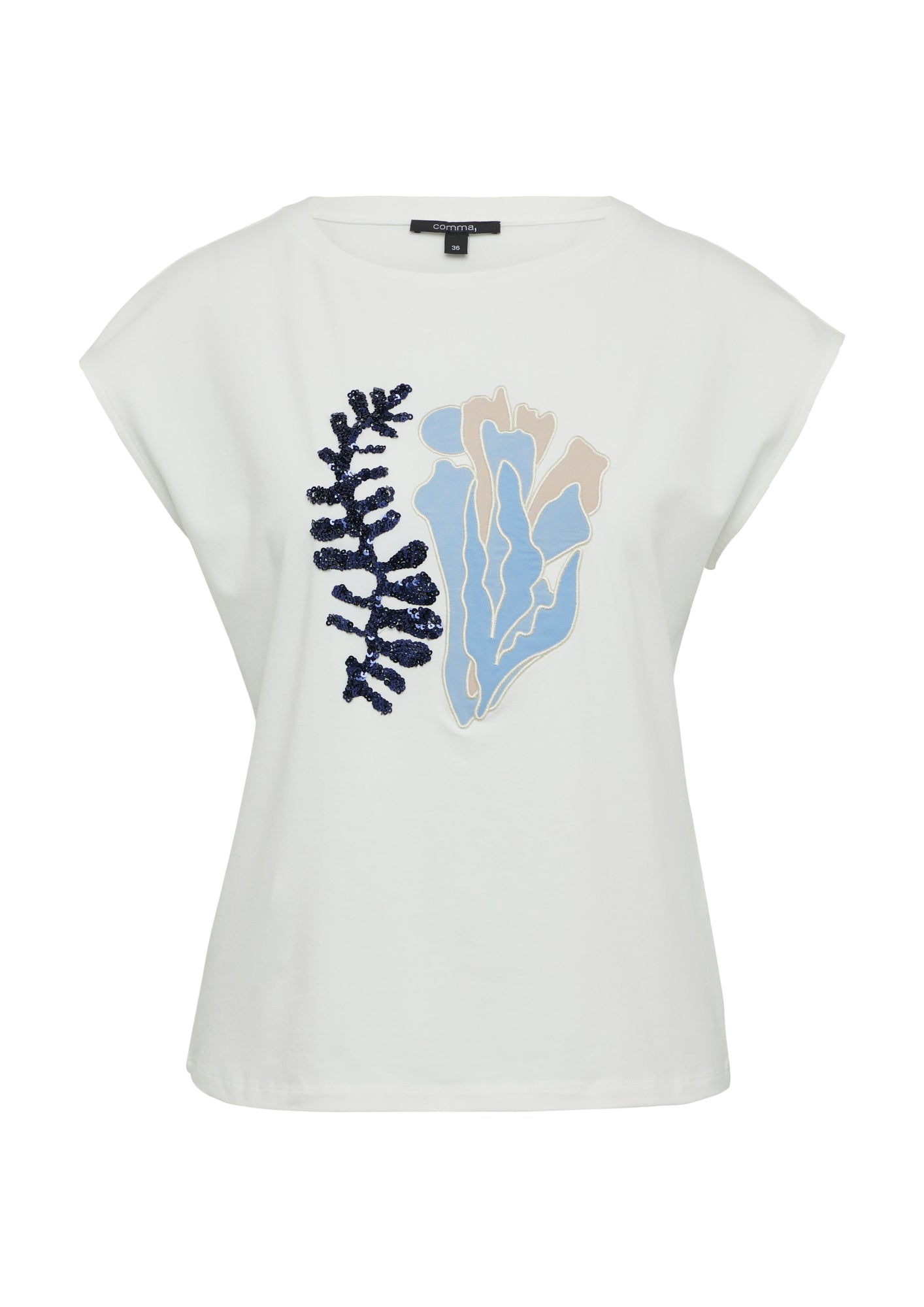 comma T-Shirts  weiß