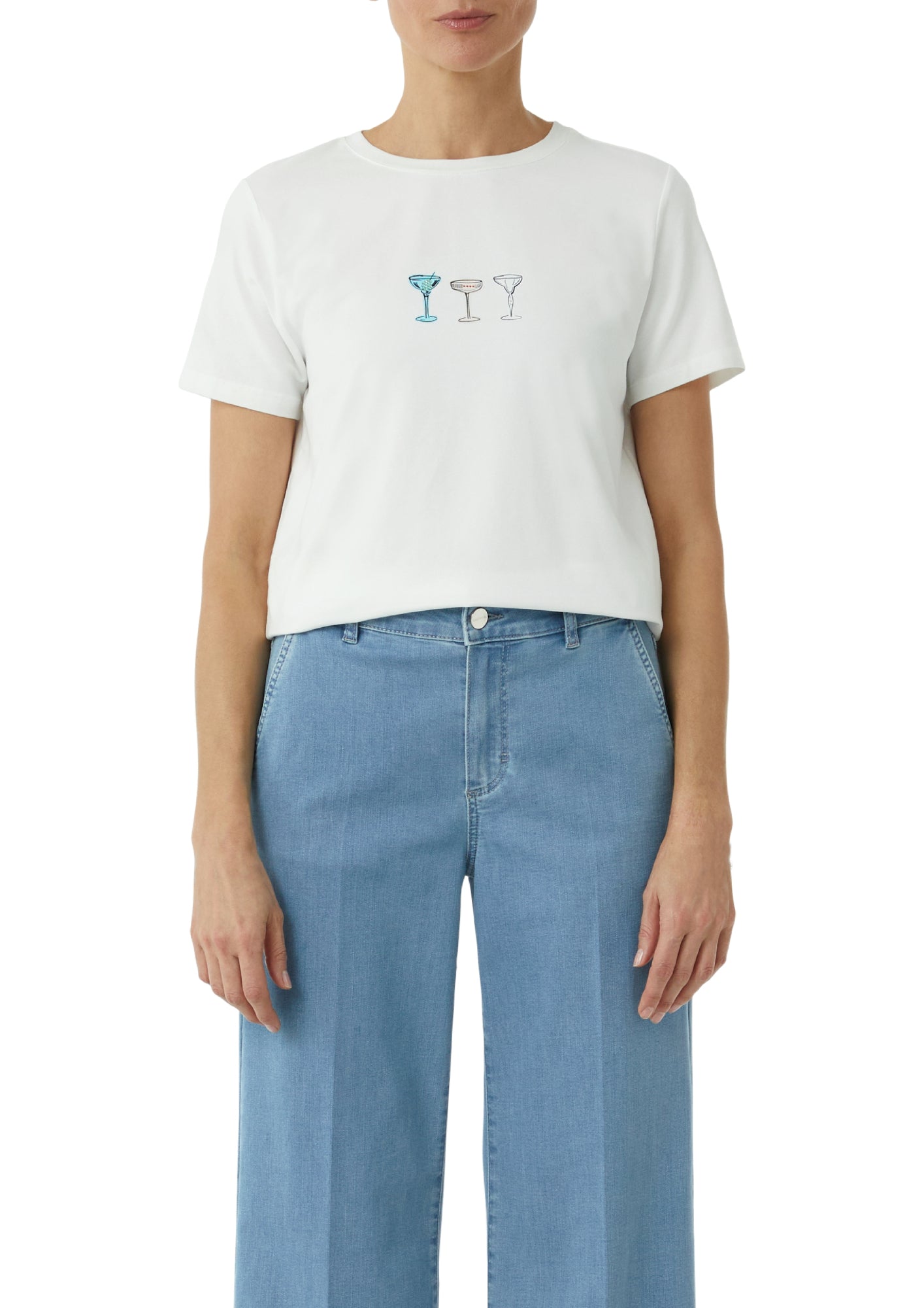 comma T-Shirts  weiß