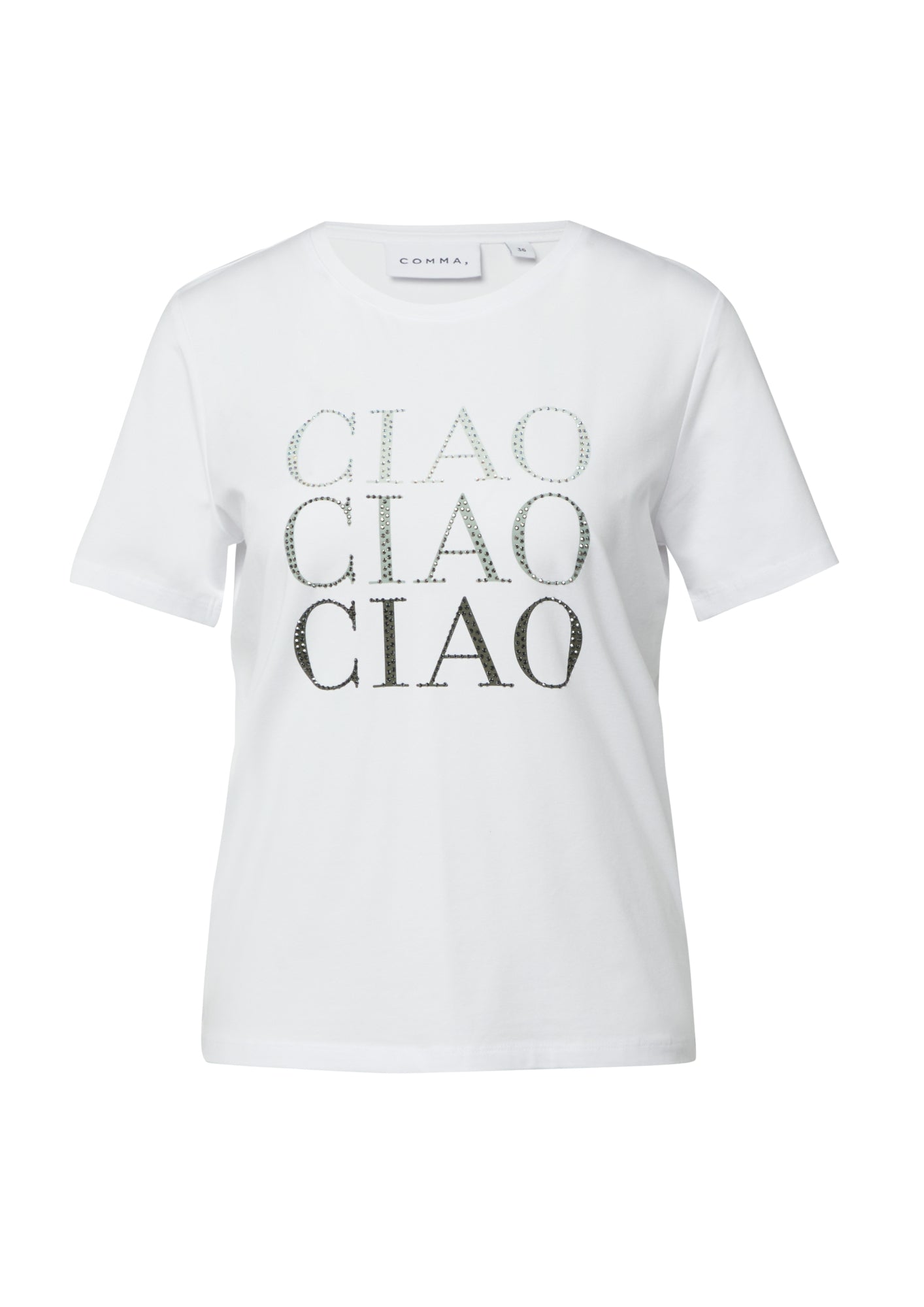 comma T-Shirts  weiß