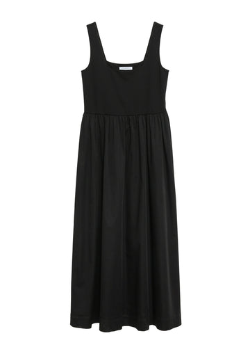 Kleid mit Popeline-Rock und Eingrifftaschen