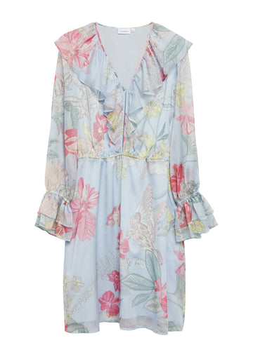Kurzes Kleid aus Crêpechiffon