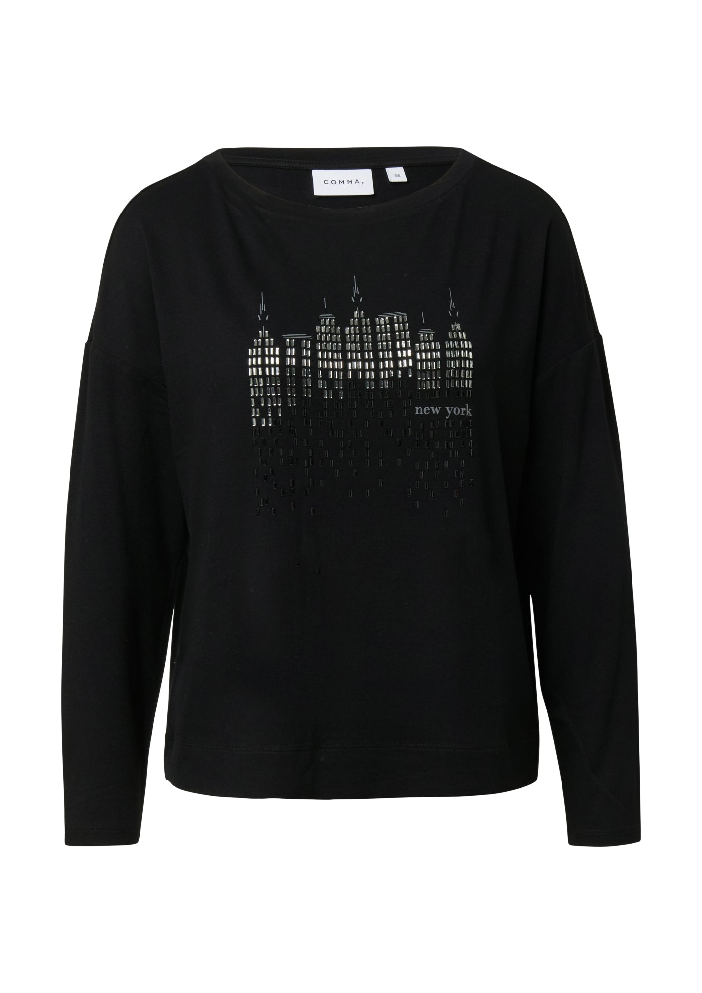 comma Sweatshirts  schwarz