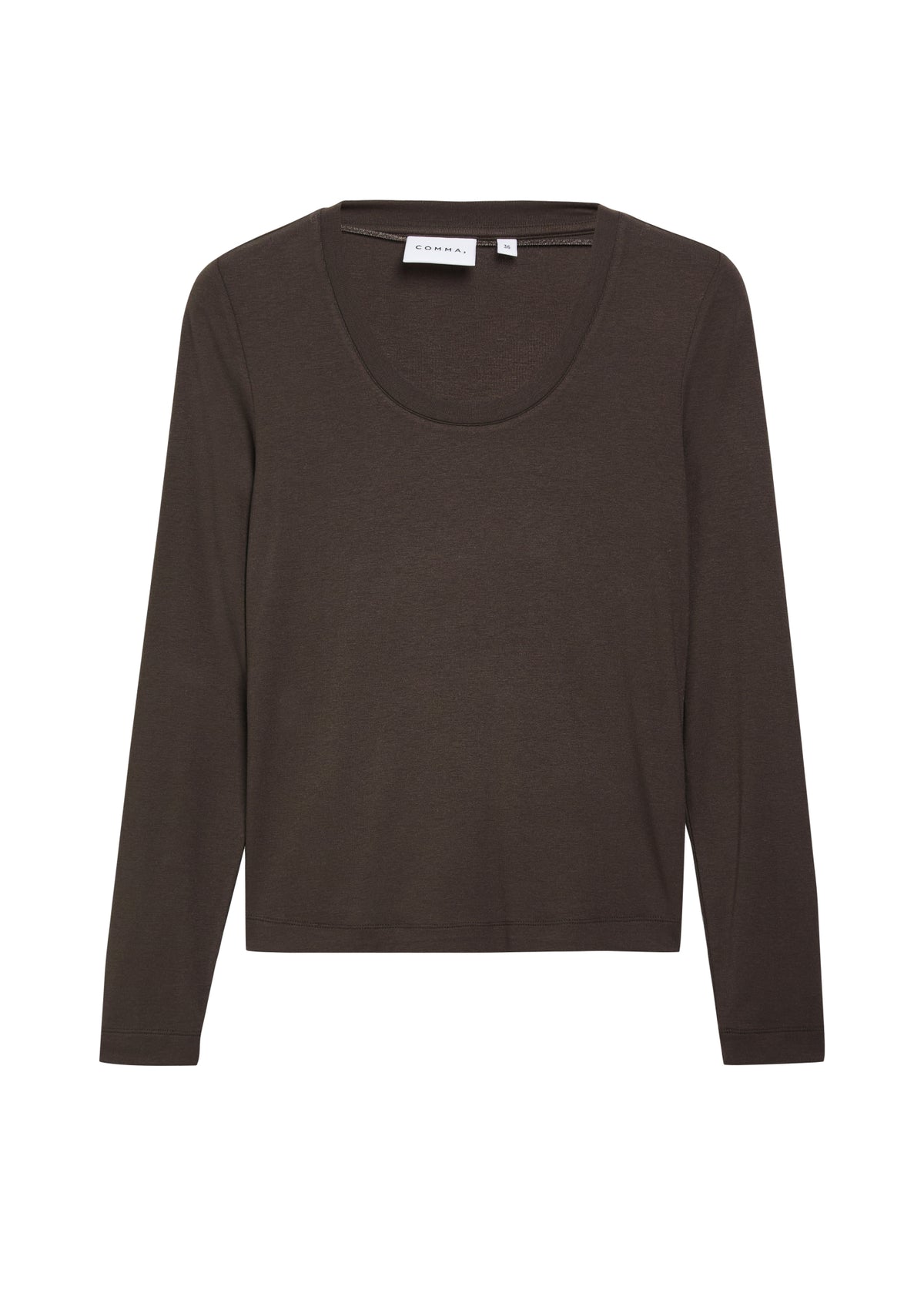comma Langarmshirts  braun