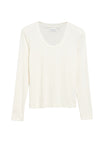 comma Langarmshirts  weiß