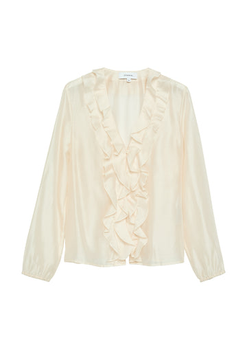 Lyocell-Bluse mit Volants