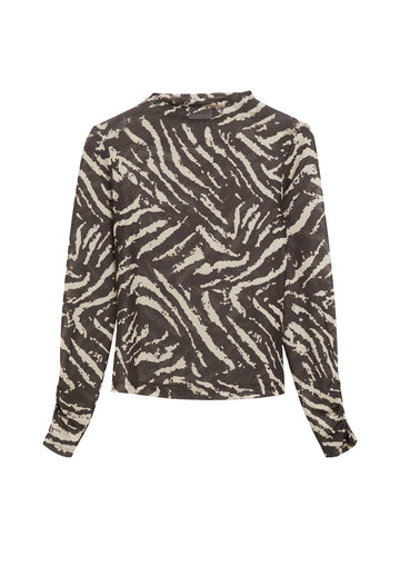 Mesh-Longsleeve mit Allover-Muster