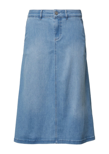 Midirock aus Denim