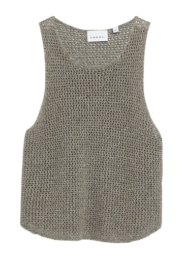 Mouliné-Pointelle-Strick-Top