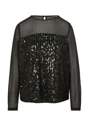 Pailletten-Bluse aus Chiffon