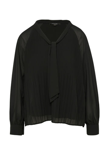 Plissierte Chiffon-Bluse