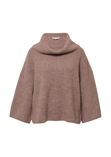 Poncho mit weitem Rollkragen