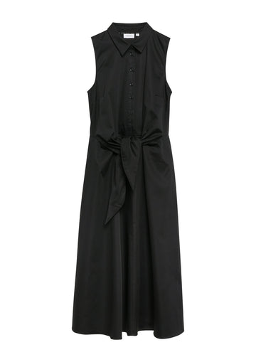 Popelinekleid mit Schleifendetail
