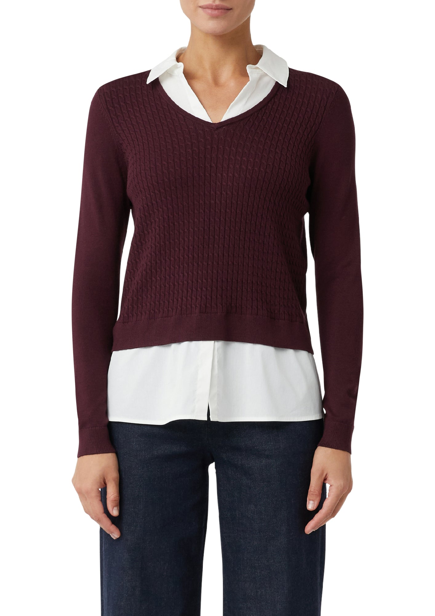 comma Pullover  rot