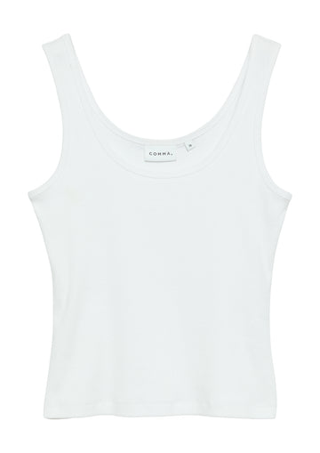 Ripp-Tanktop im Slim Fit