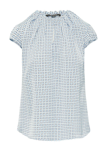 Satinbluse mit All-Over-Print