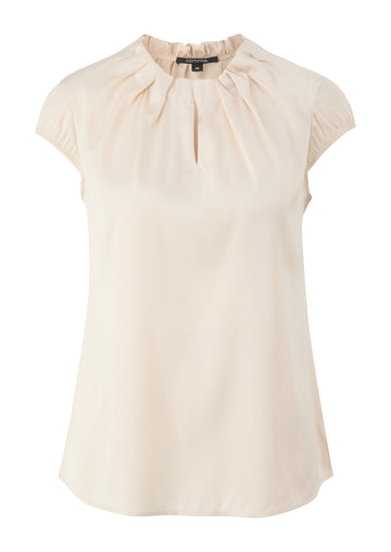 Satinbluse mit Raffung