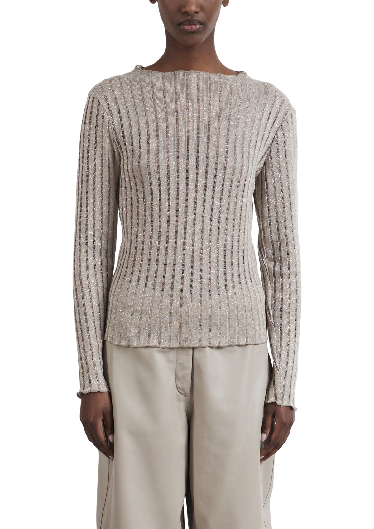 comma Langarmshirts  beige