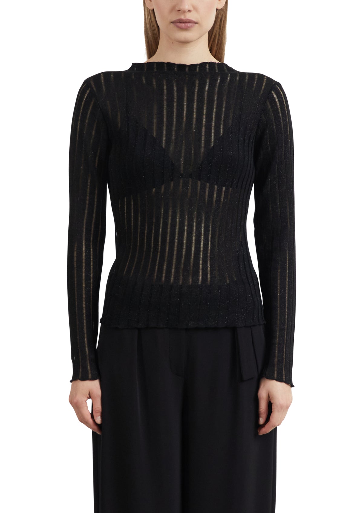 comma Langarmshirts  schwarz