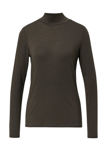 Semitransparentes Rollkragenshirt