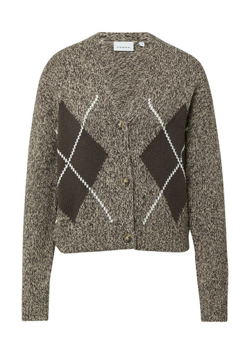 Strickjacke mit Rautenmuster