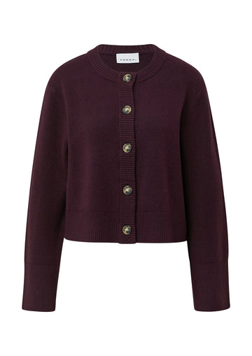 Strickjacke mit Rippdetails