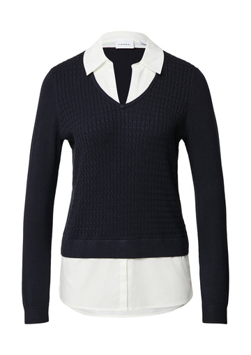 Strickpullover in Layering-Optik