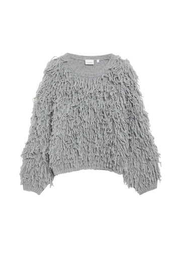 Strickpullover mit Fransen