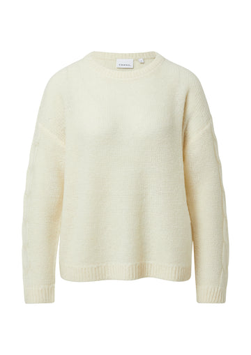 Strickpullover mit Zopfmuster