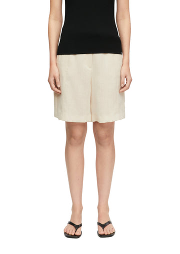 Strukturierte Shorts aus Leinenmix