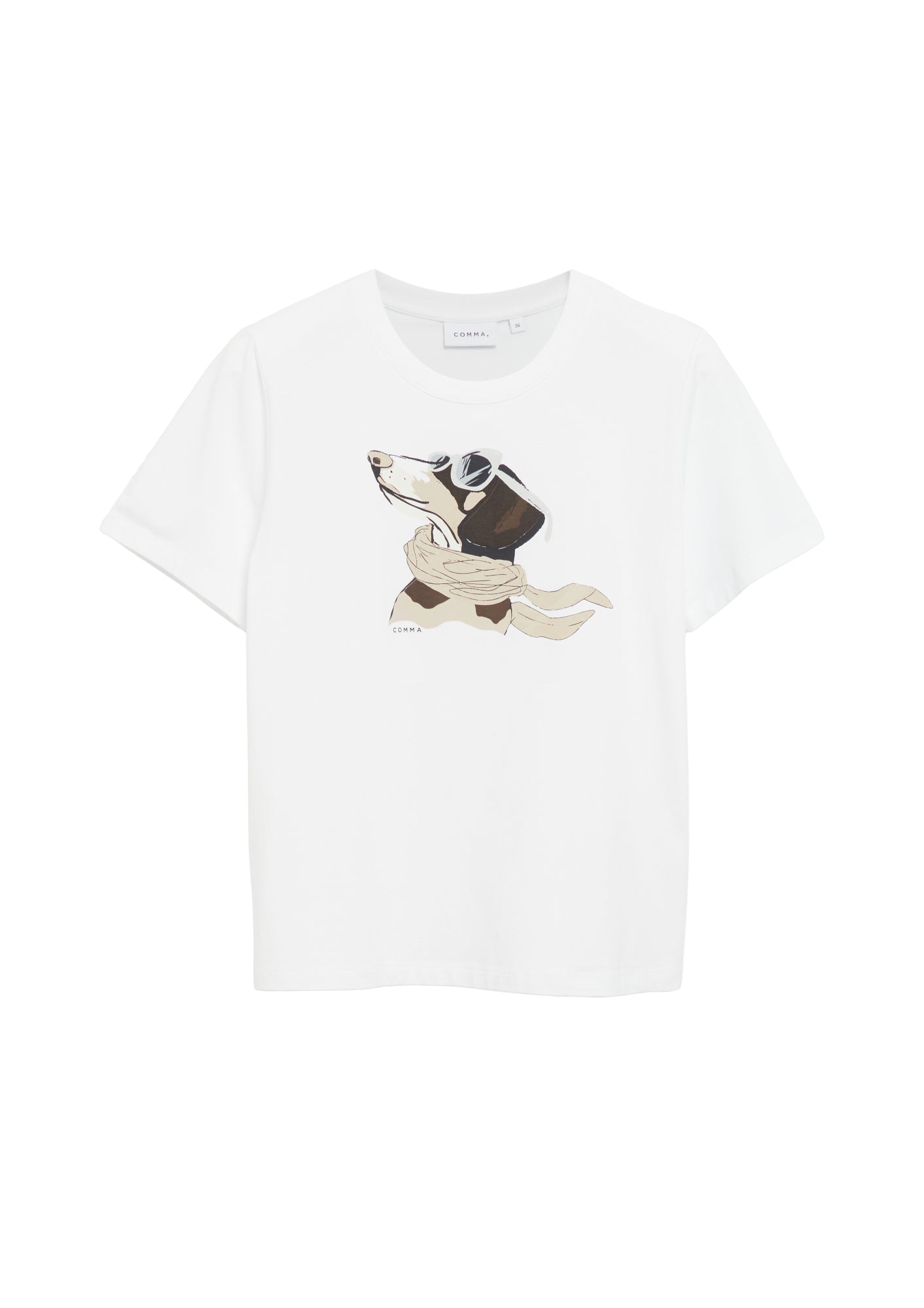 comma T-Shirts  weiß