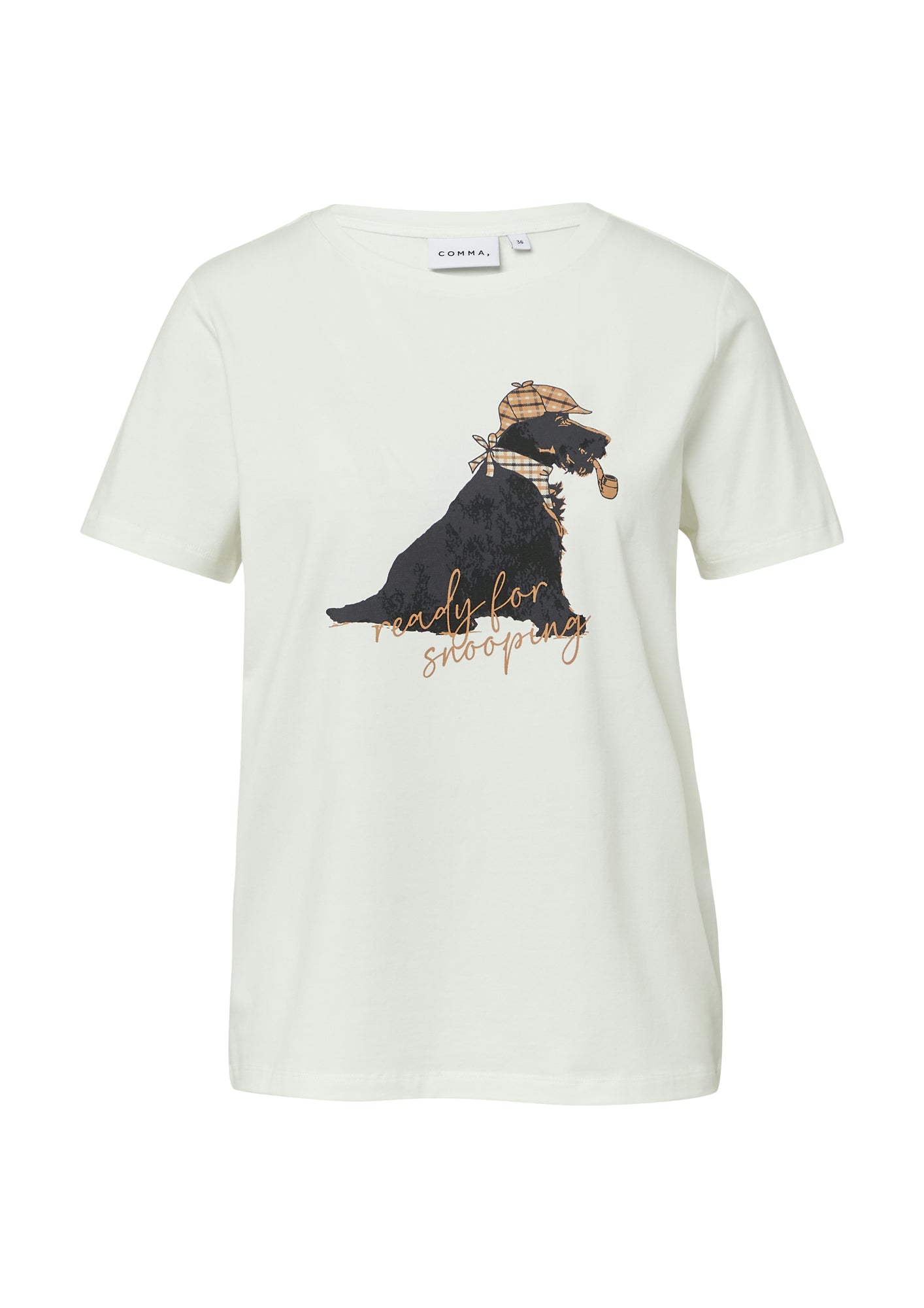 comma T-Shirts  weiß