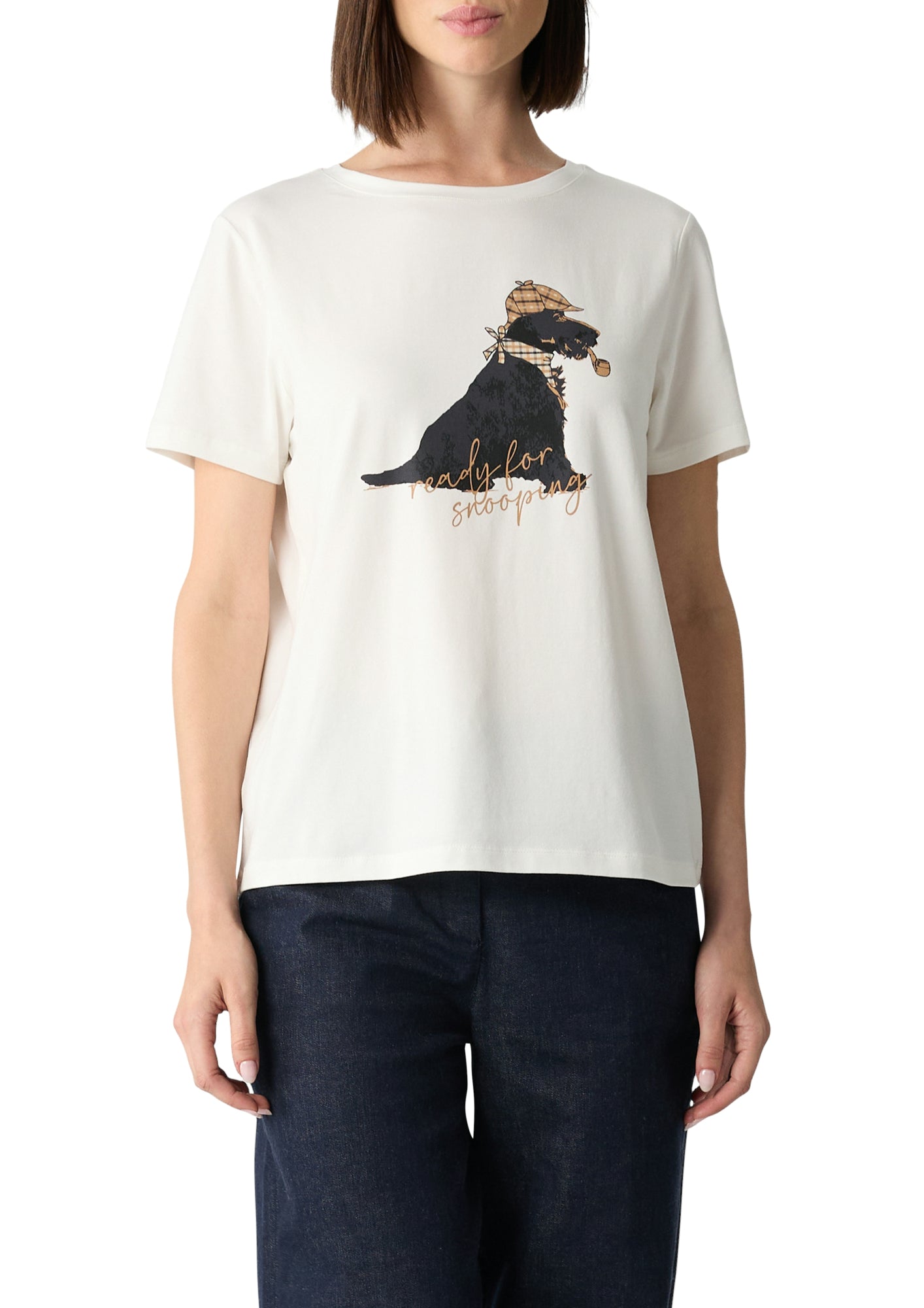comma T-Shirts  weiß