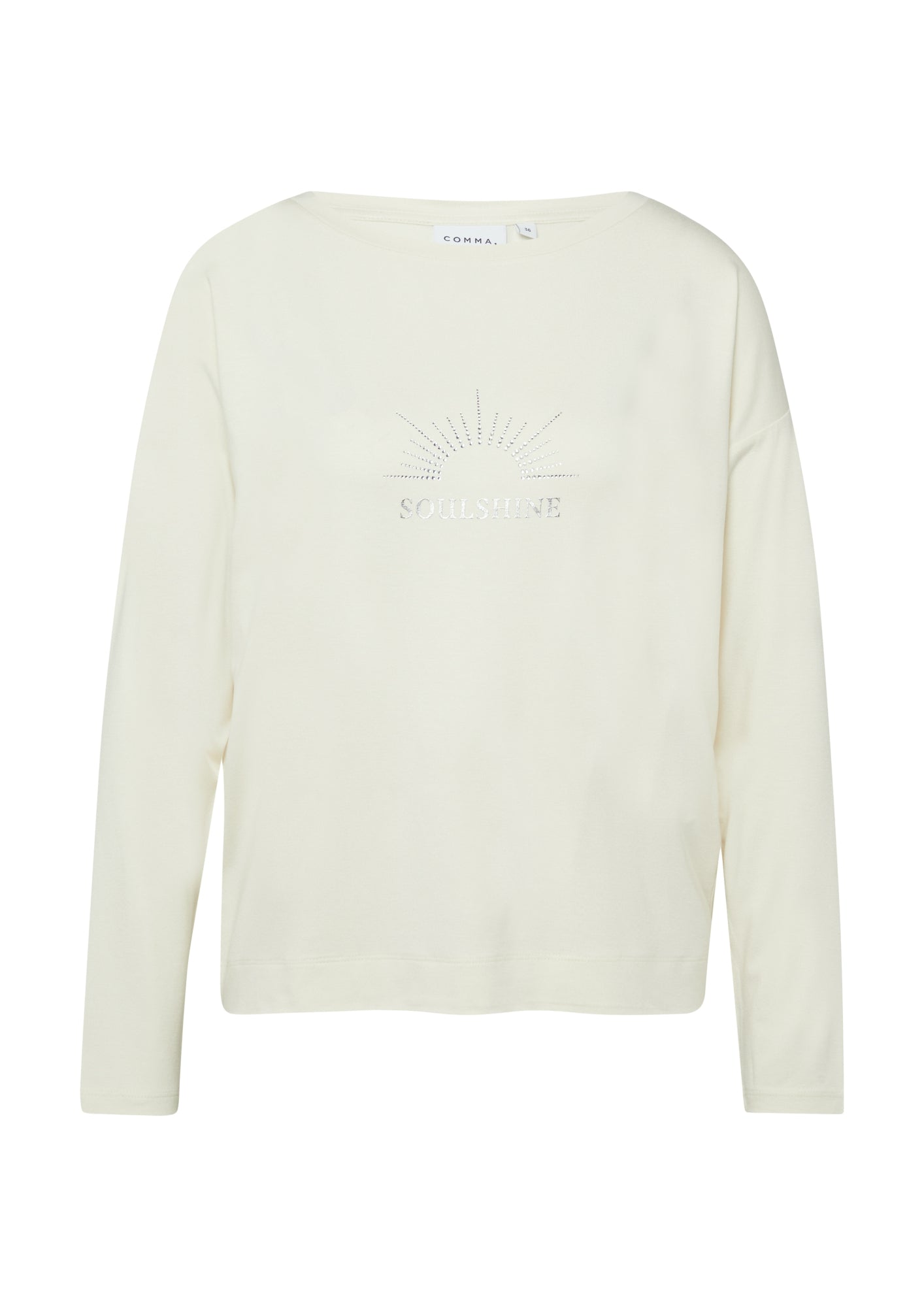 comma Langarmshirts  creme