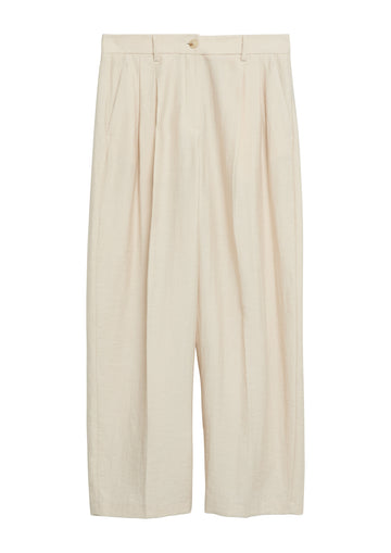 Weite Ankle-Hose mit Bundfalten