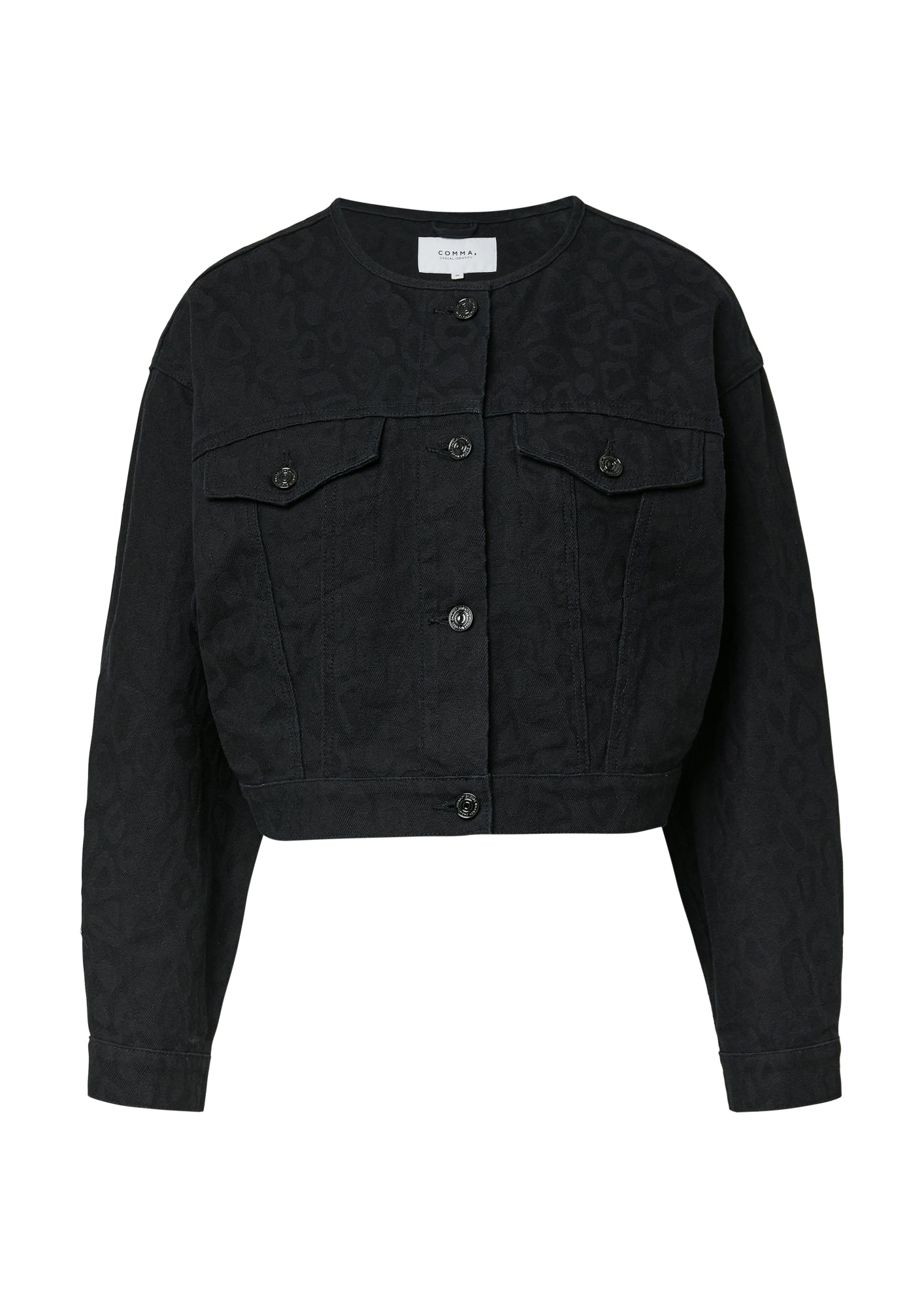 comma casual identity Jeansjacken  schwarz
