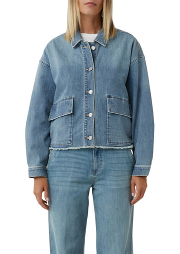 Jeansjacke mit Pattentaschen