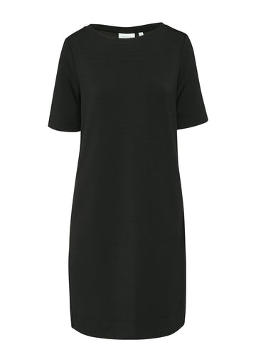Kurzarm-Kleid aus Modalmix mit Logo-Detail
