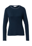 comma casual identity Langarmshirts  dunkelblau