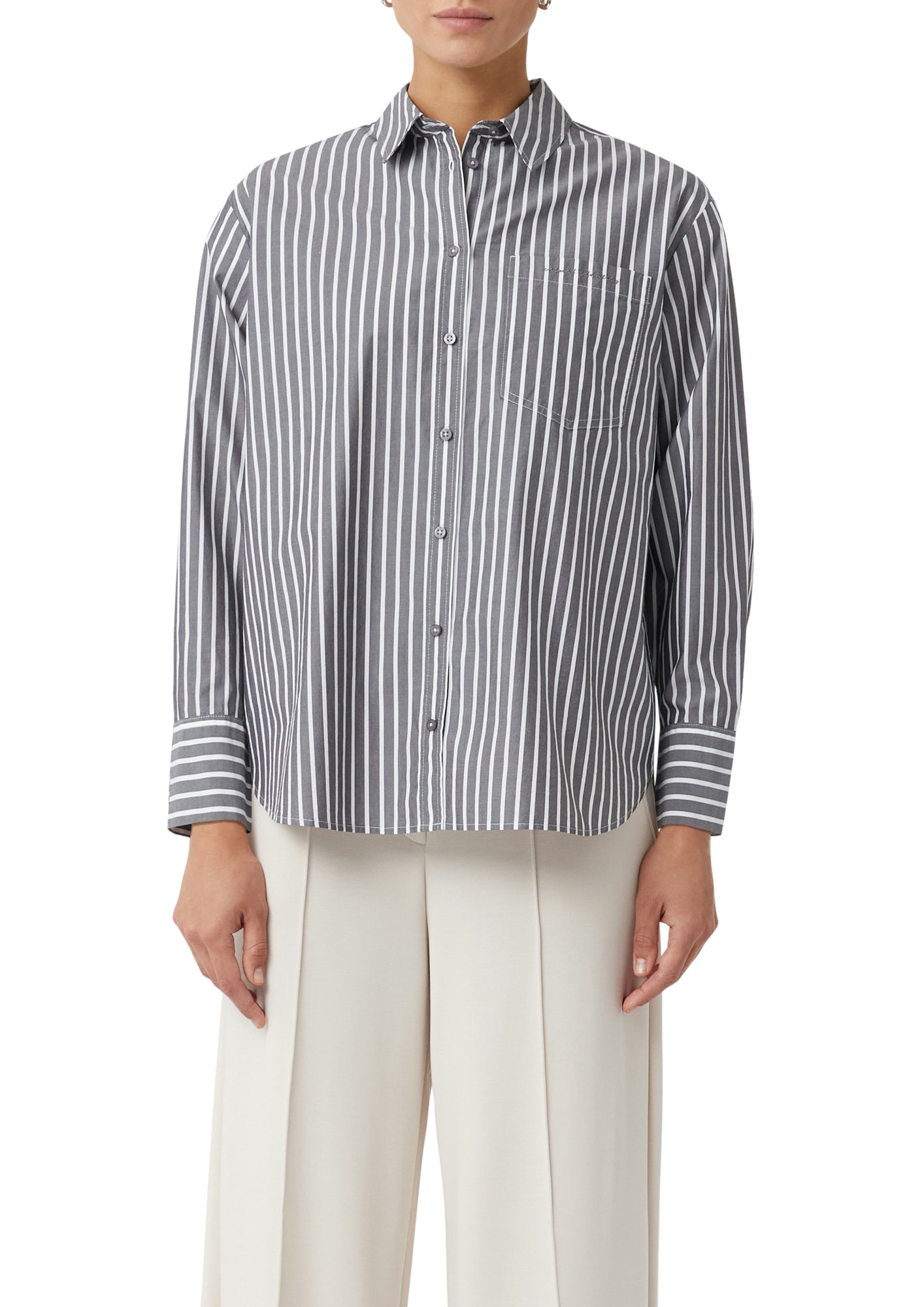 comma casual identity Hemdblusen  grau