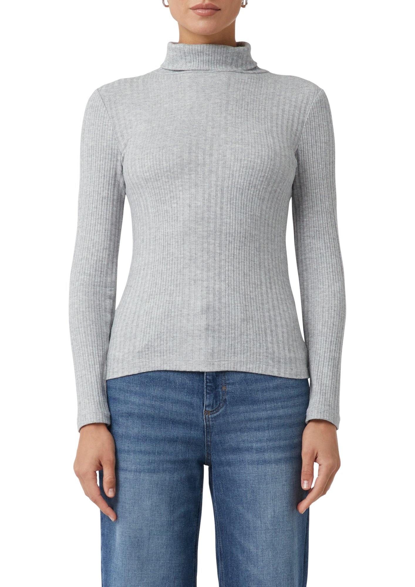 comma casual identity Langarmshirts  grau