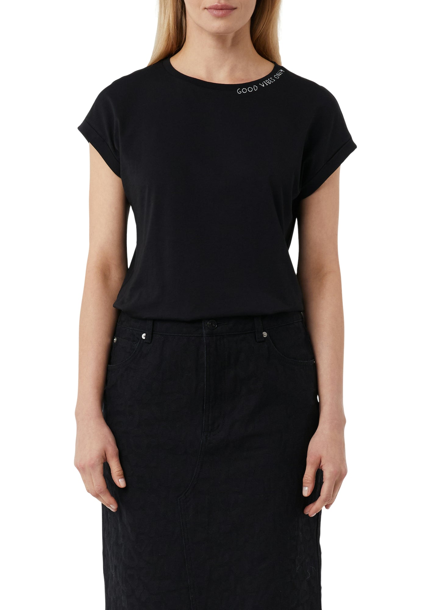 comma casual identity T-Shirts  schwarz