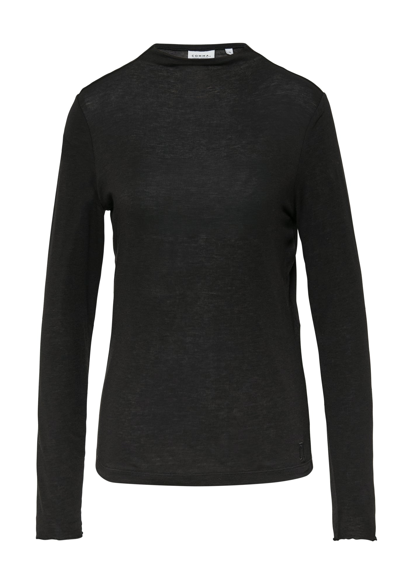 comma casual identity Langarmshirts  schwarz