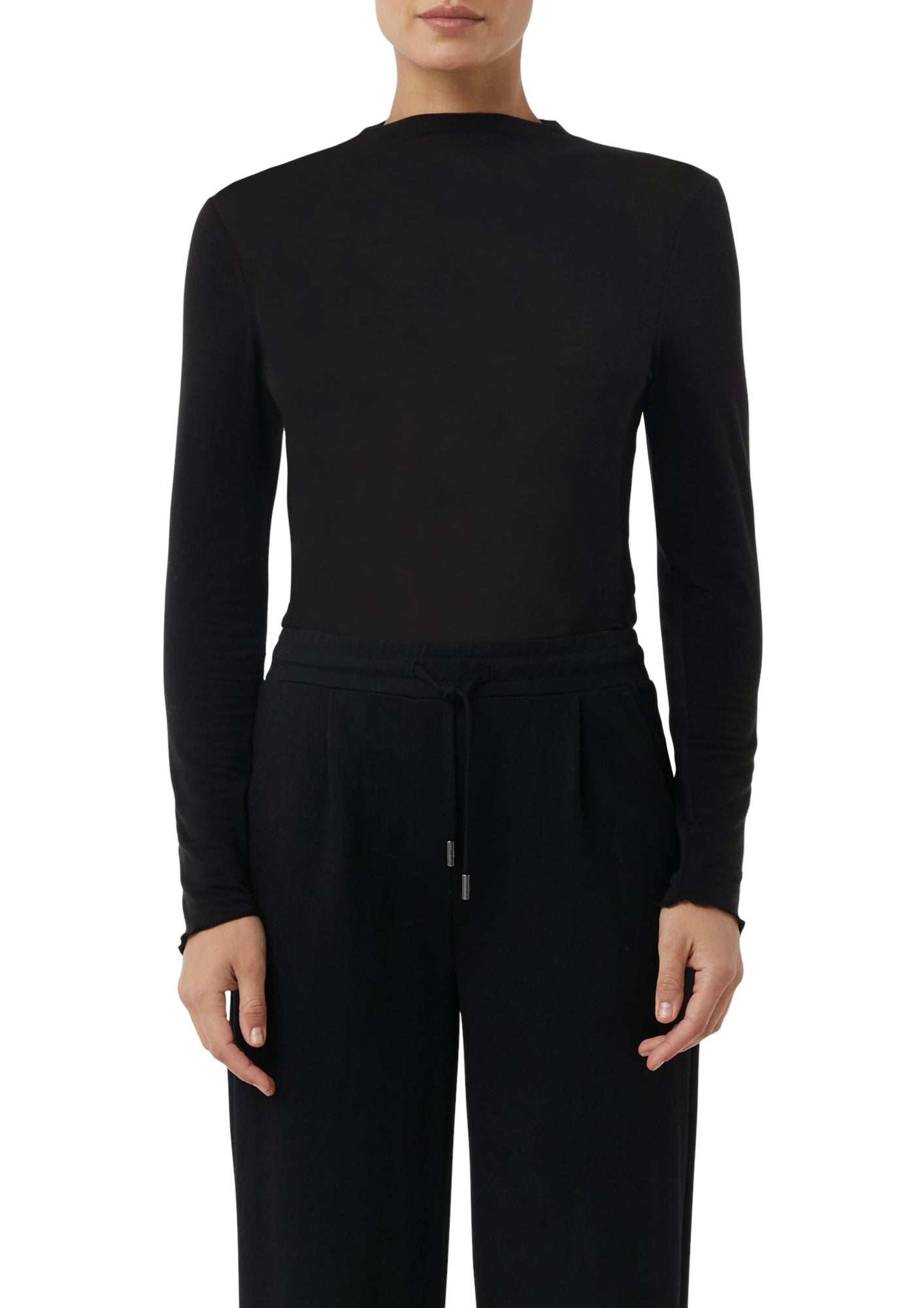 comma casual identity Langarmshirts  schwarz